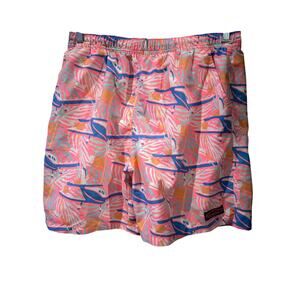 Vineyard Vines Swim Trunks Vibrant Pink Blue Planes Large